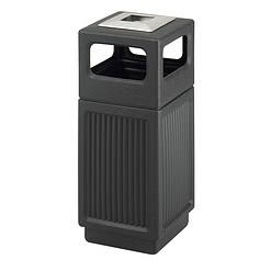 Safco Canmeleon Garbage Can for Indoor and Outdoor Use, Durable & Weather-Resistant Trash Receptacle with Ashtray, 30 Gallons