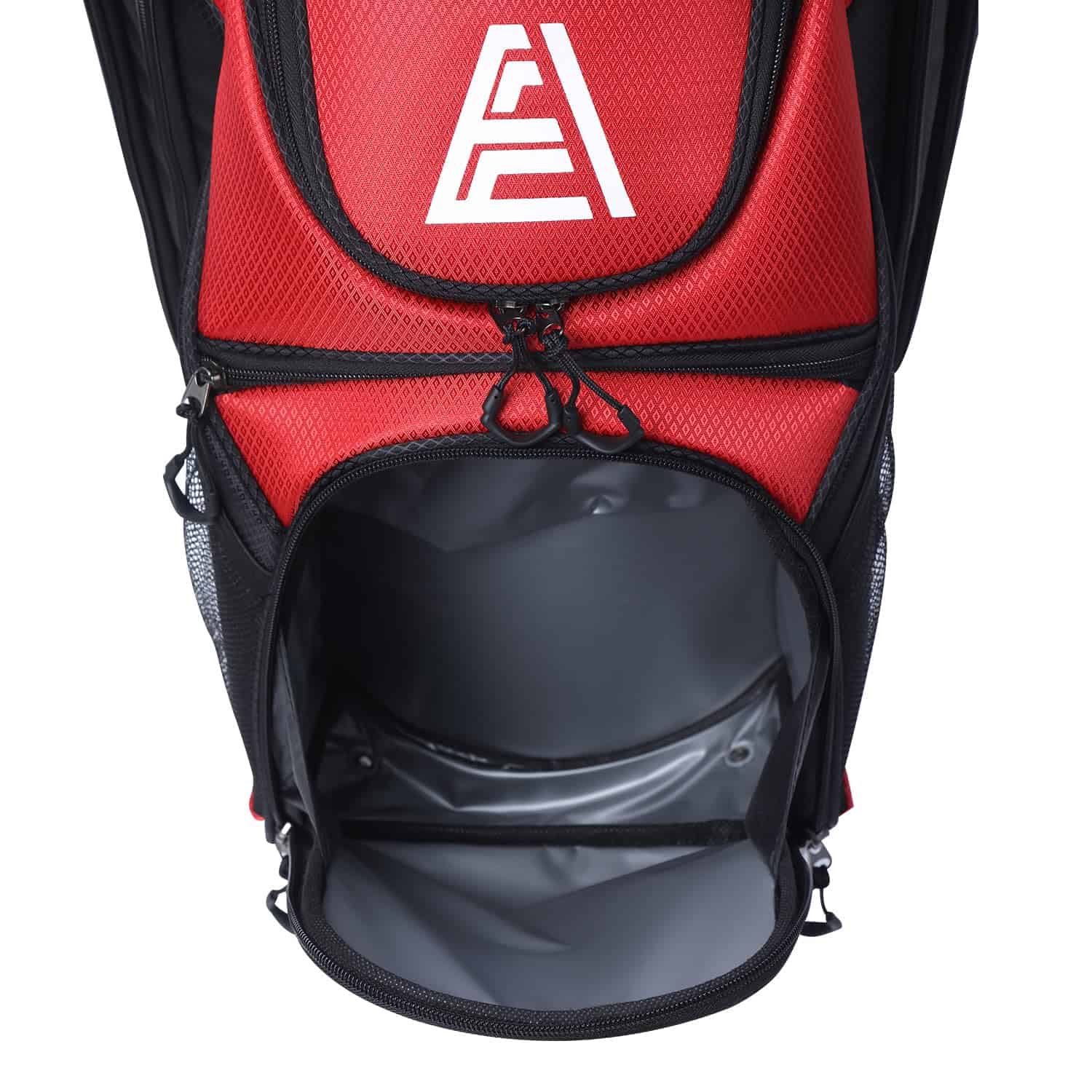ASK ECHO T-Lock Golf Cart Bag with 14 Way Organizer Divider Top, Premium Cart Bag with Handles and Rain Cover for Men, White