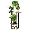 AZERPIAN Plant Stand 5 Tier Indoor Metal Flower Shelf for Multiple Plants Corner Tall Flower Holders, Black (5 Tier-Black)