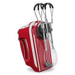 KitchenAid 6 Speed Hand Mixer with Flex Edge Beaters - KHM6118, Empire Red