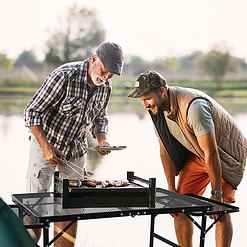 WildFinder Folding Table with 2 Wing Panels, Black