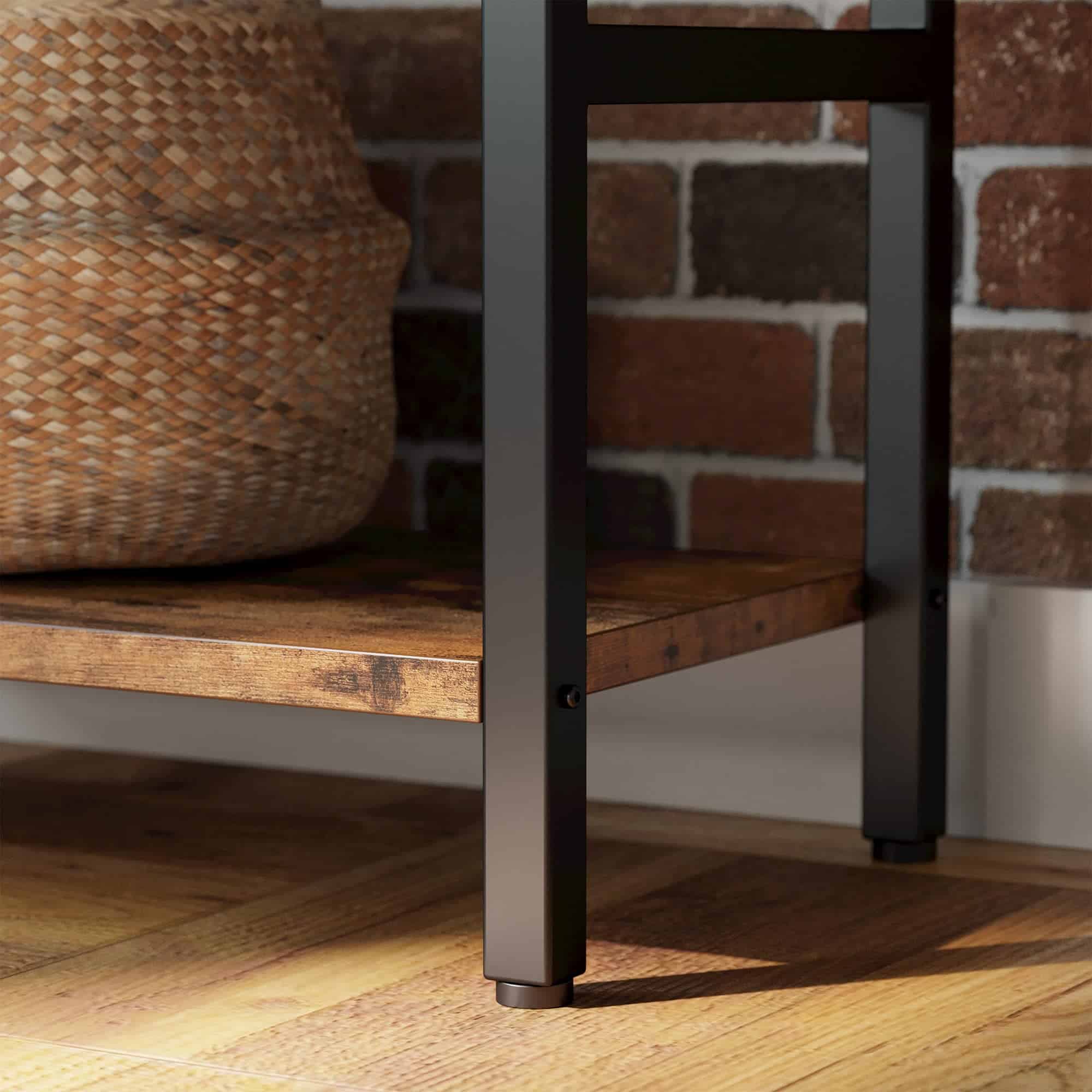 IRONCK Bookcases and Bookshelves Triple Wide 5 Tiers Industrial Bookshelf