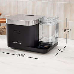 KitchenAid KGC3155BM Grain and Rice Cooker 8 Cup with Automatically Sensing Integrated Scale and Water Tank