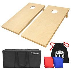 GoSports Solid Wood Premium Cornhole Set