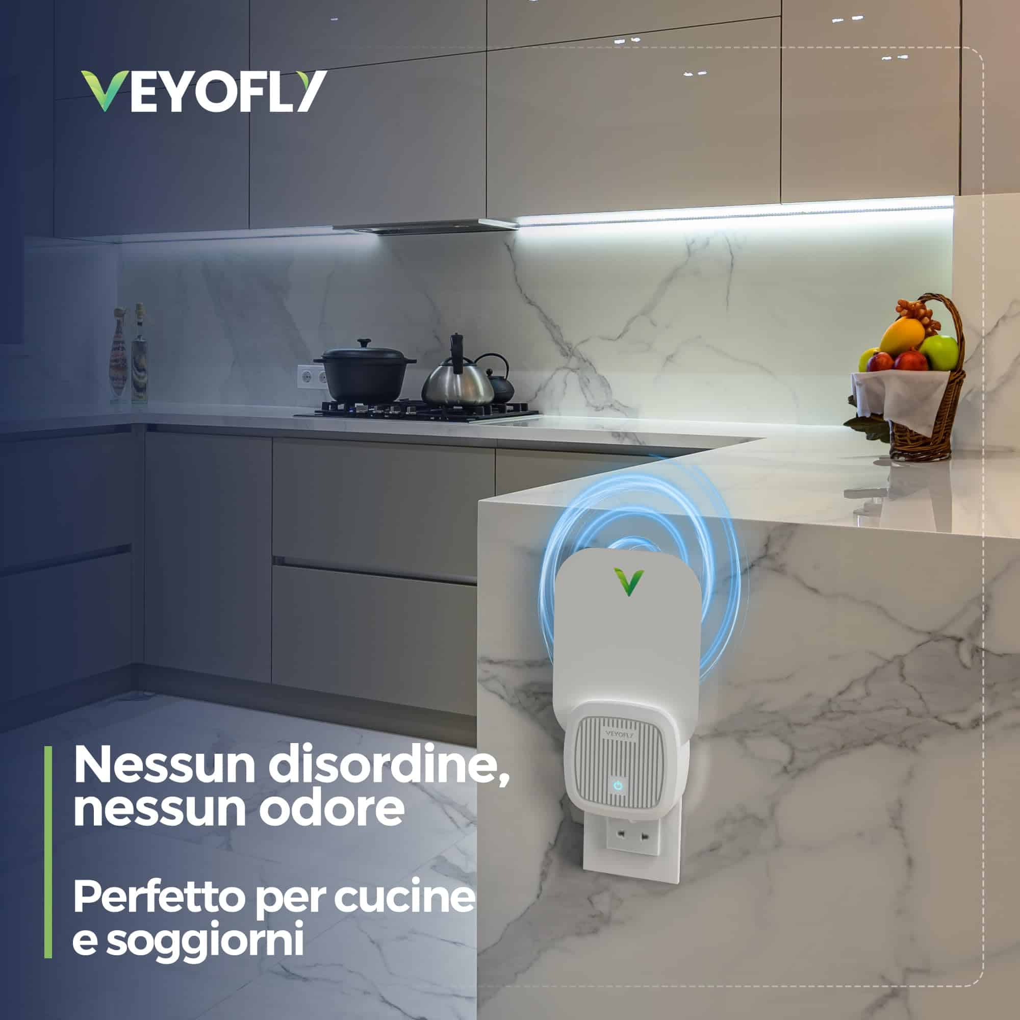 VEYOFLY Fly Catcher Indoor, Fly Trap Indoor, (2 Device + 6 Refills) Fruit Fly Traps for Indoors