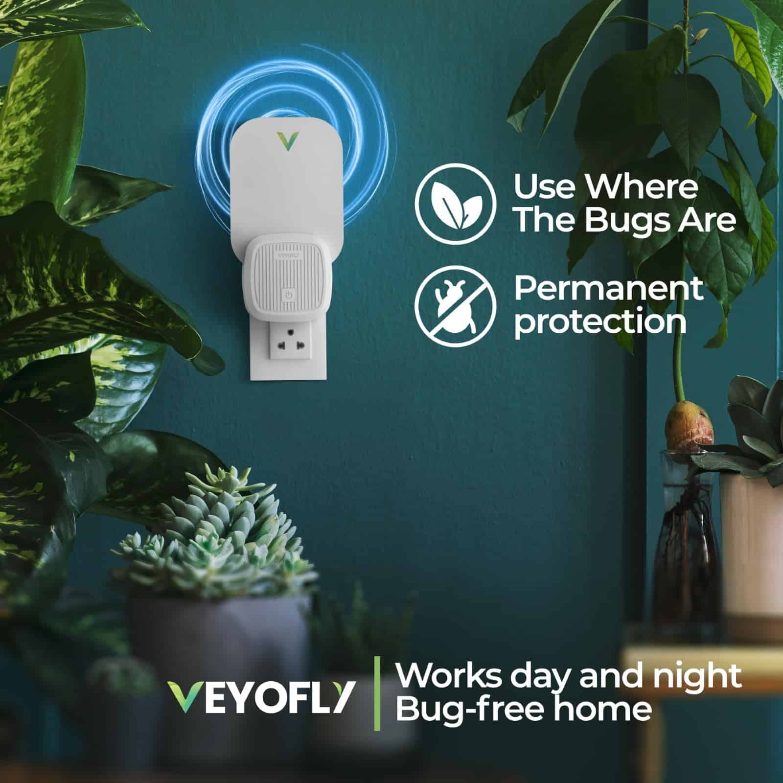 VEYOFLY Fly Catcher Indoor, Fly Trap Indoor, (2 Device + 6 Refills) Fruit Fly Traps for Indoors