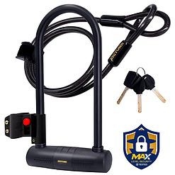Sigtuna Bike U Lock, Extra Long Bike Locks Heavy Duty Anti Theft, 16mm Bicycle Lock with Shackle and Mounting Holder and 4ft Cable