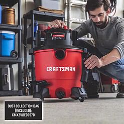 Craftsman 9 gal Corded Wet/Dry Vacuum 8.3 amps 120 V 4.25 HP