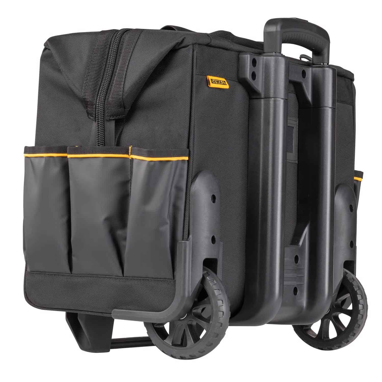 DeWalt Ballistic Nylon Tool Bag On Wheels Roller Tool Bag 27 pocket Black/Yellow 1 pc