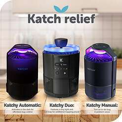 Katchy Indoor Insect Trap Catch Insects Indoors with Suction, Bug Light & Sticky Glue (White)