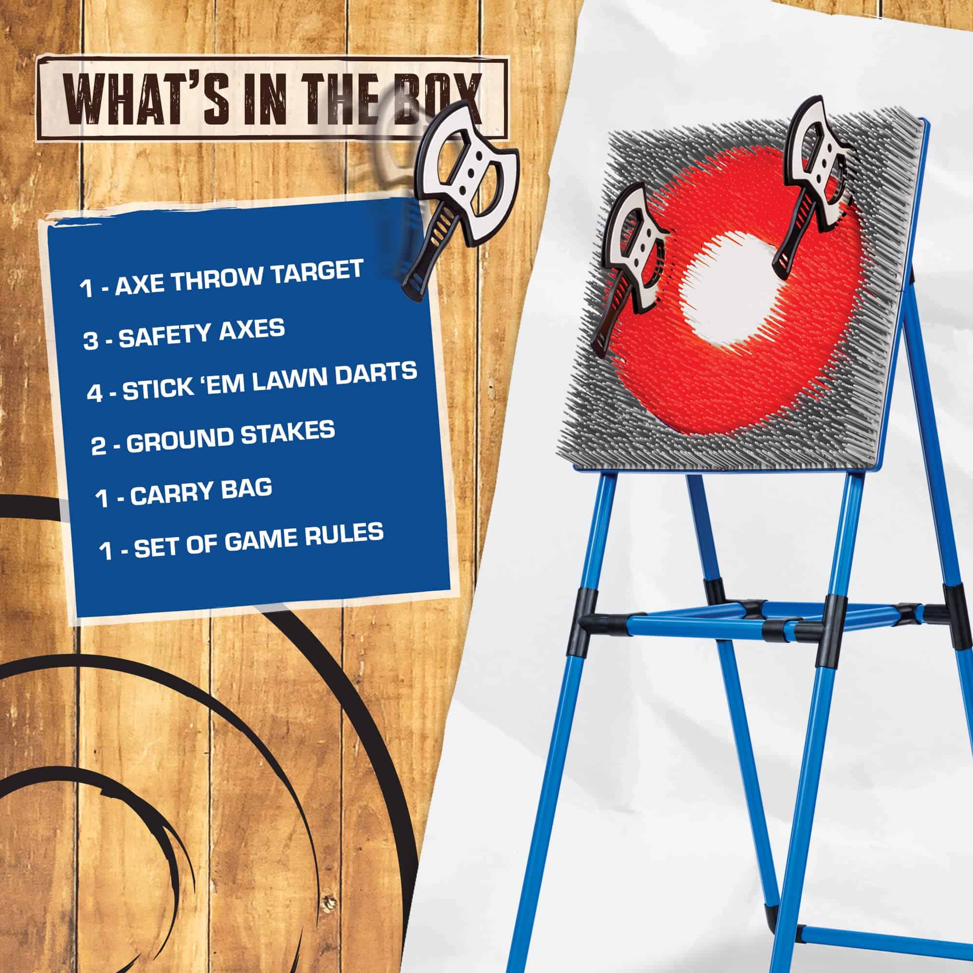 Eastpoint Axe Throw & Lawn Dart Target Sets - Bristle Axe Throwing Target & 2-in-1 Combo Backyard Game