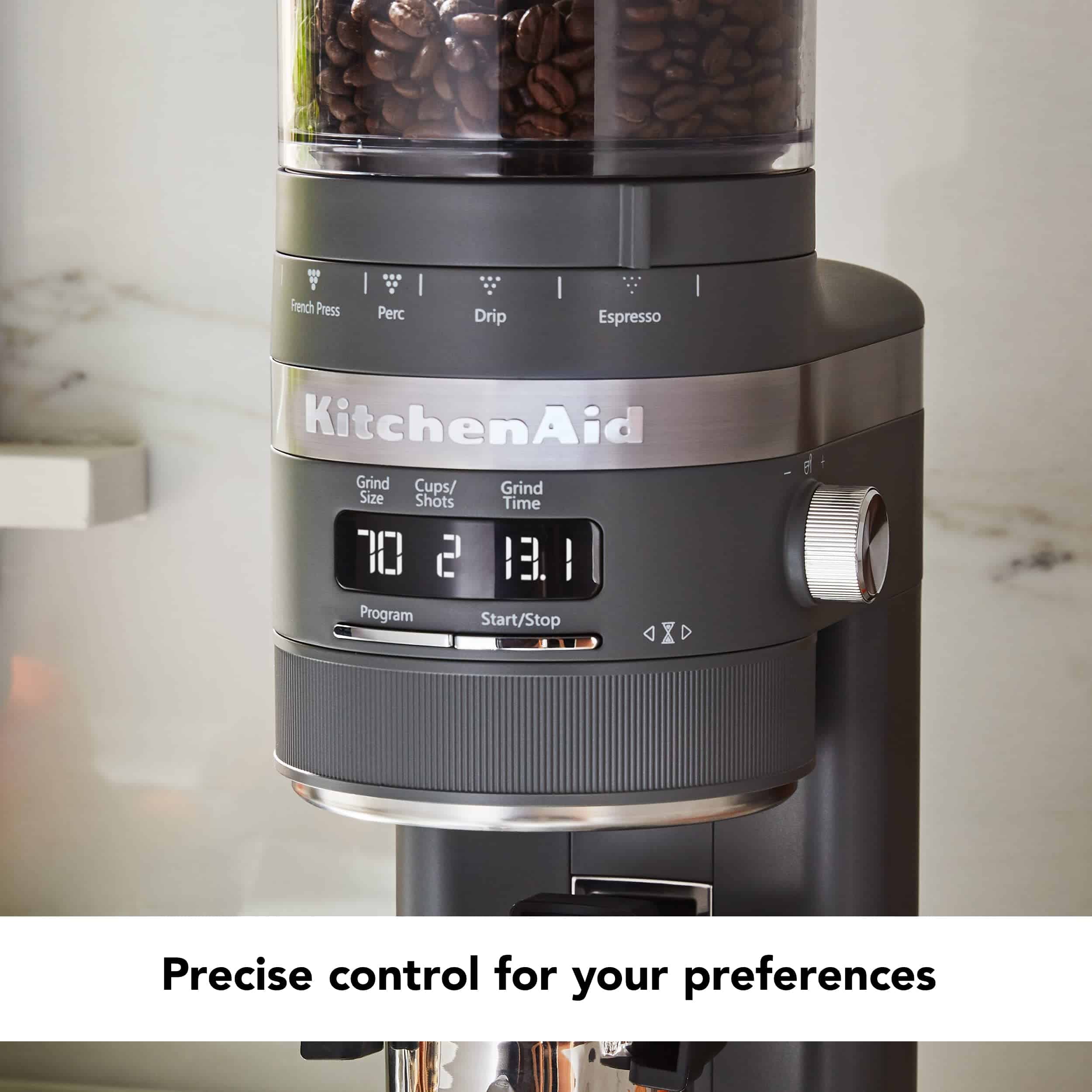 KitchenAid KCG8433DG Burr Coffee Grinder - Matte Charcoal Grey, 10 Oz