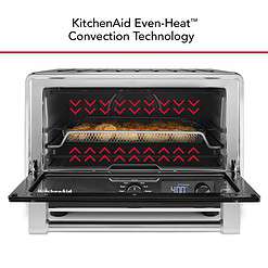 KitchenAid KCO128BM Digital Countertop Oven with Air Fry & Pizza Stone, Black Matte