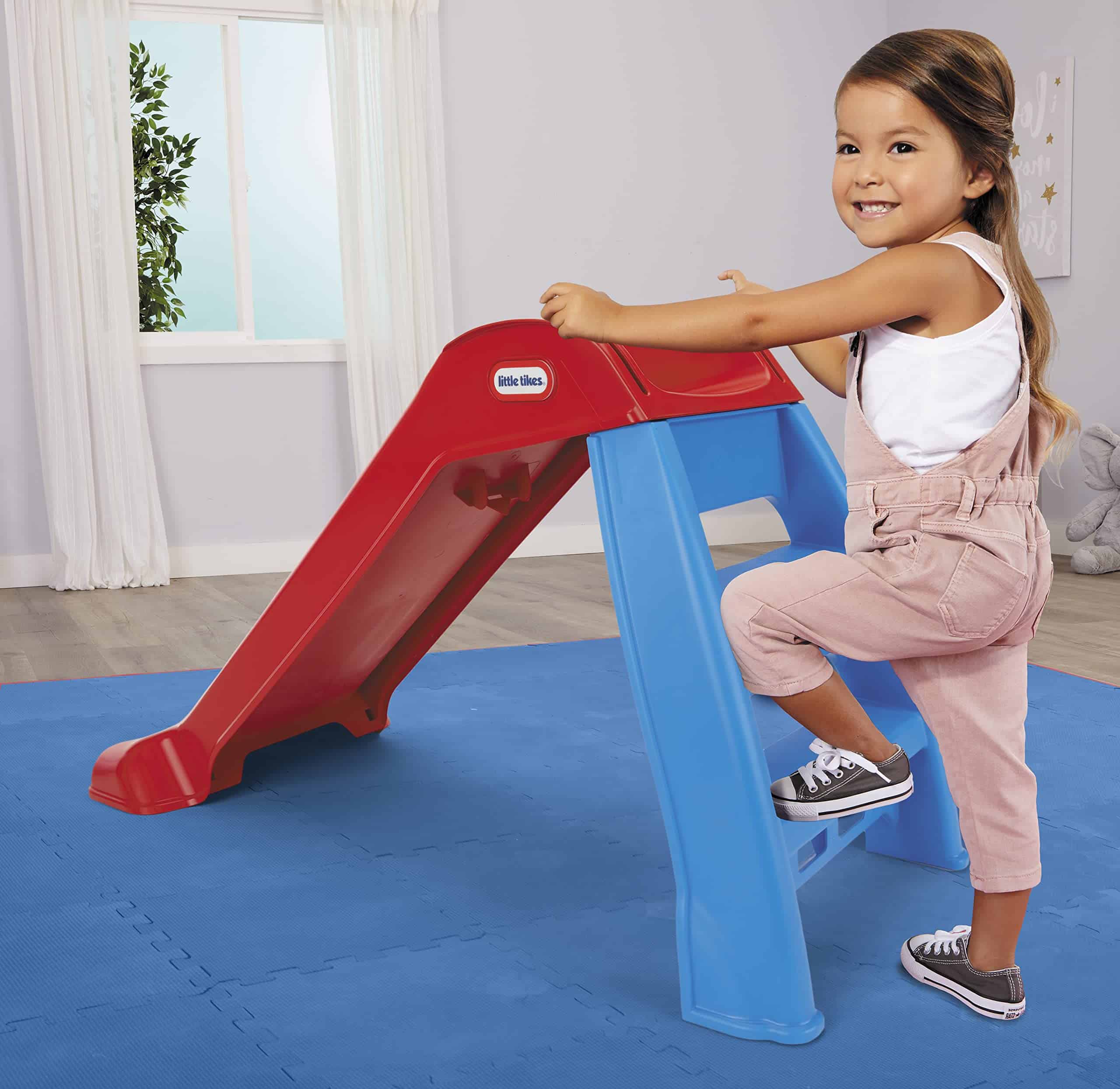 Little Tikes First Slip And Slide, Easy Set Up Playset for Indoor Outdoor Backyard, (Red/Blue), 39.00''L x 18.00''W x 23.00''H