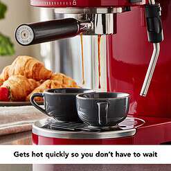 KitchenAid KES6503ER Metal Semi-Automatic Espresso Machine, Empire Red, 1.4 Liters