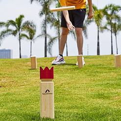 ApudArmis Kubb Yard Game Set, Viking Chess Outdoor Clash Toss Yard Game with Carrying Case