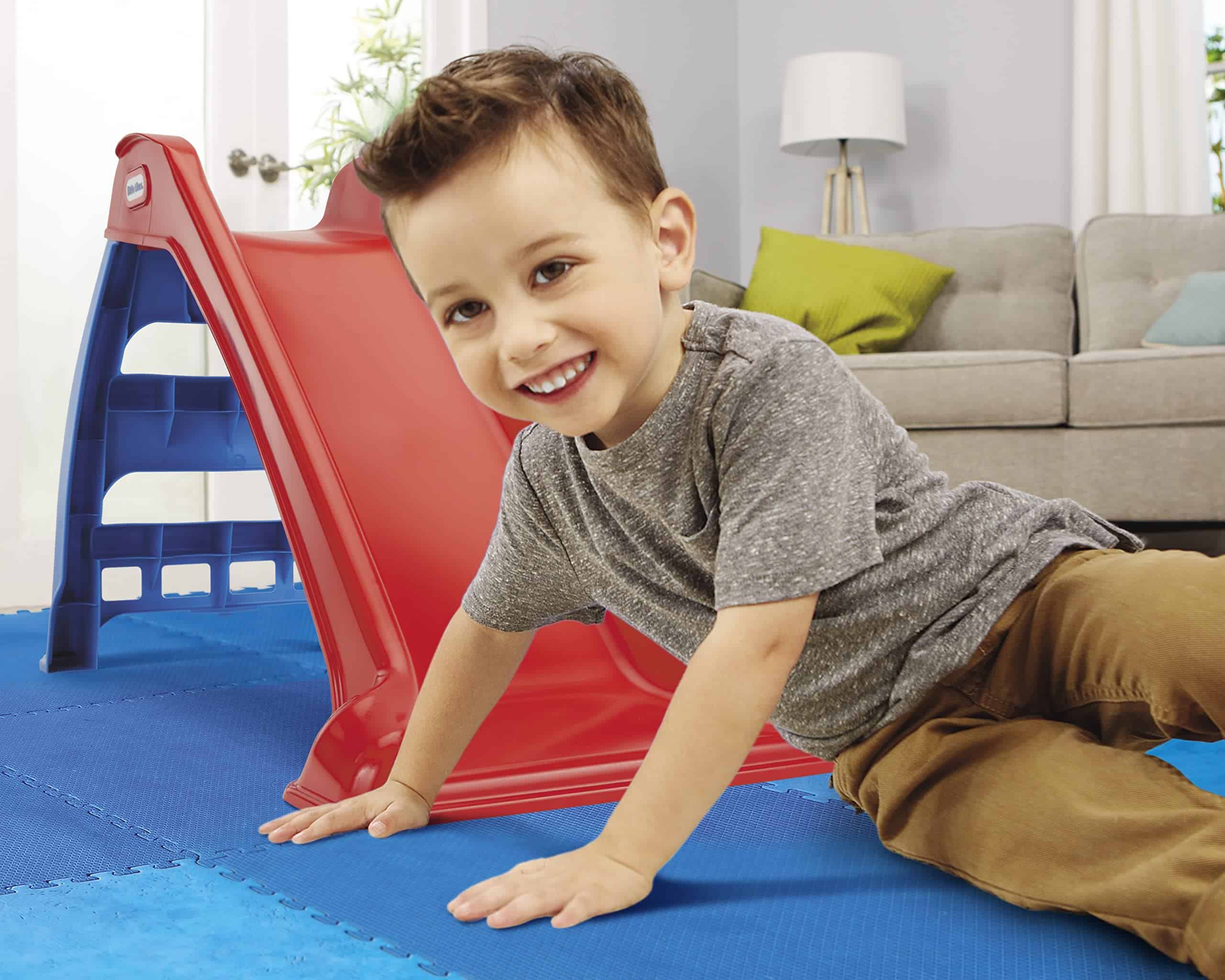 Little Tikes First Slip And Slide, Easy Set Up Playset for Indoor Outdoor Backyard, (Red/Blue), 39.00''L x 18.00''W x 23.00''H
