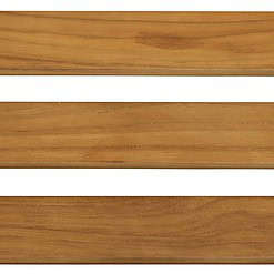 Sunnydaze 59 - Inch Solid Teak Wood Outdoor Bench - Light Brown Wood Stain Finish - Mission - Style