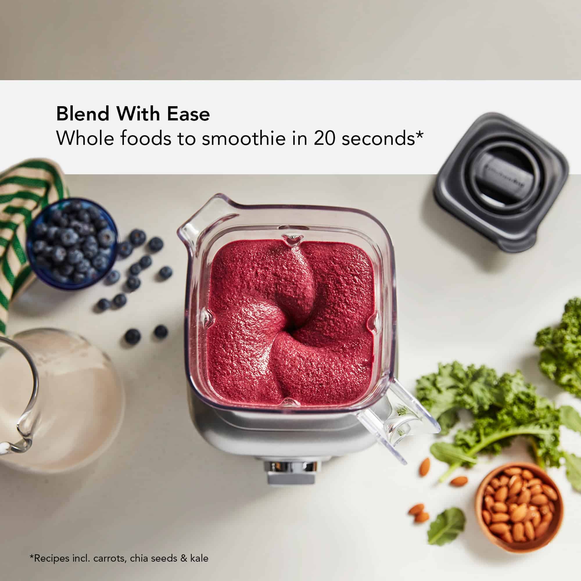 KitchenAid K400 Variable Speed Blender with Tamper - KSB4028 - Contour Silver, 56 ounces