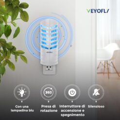 VEYOFLY Fruit Fly Traps for Indoors, Fly Trap Indoor, (2 Device + 6 Refills) Fly Catcher Indoor