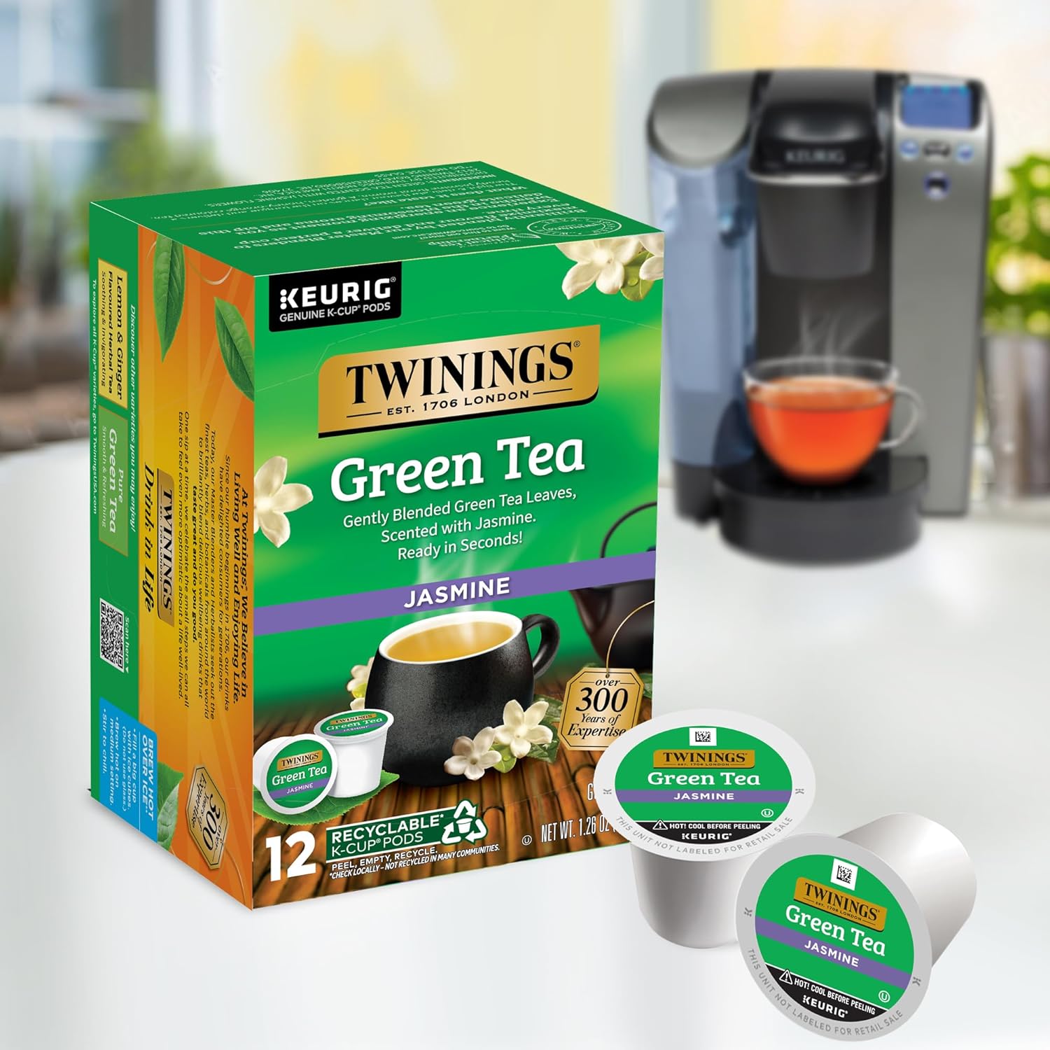 Twinings Green Tea with Jasmine K-Cup Pods for Keurig, 12 Count (Pack of 6) - Image 5
