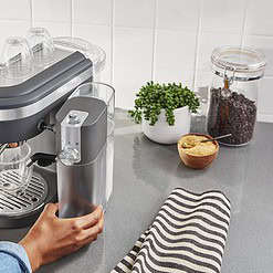 KitchenAid KES6404DG Semi-Automatic Espresso Machine and Automatic Milk Frother Attachment, Charcoal Grey
