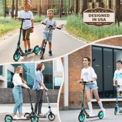 WAYPLUS Kick Scooter for Ages 6+,Kid, Teens & Adults. Max Load 240 LBS. Foldable, Lightweight