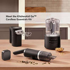 KitchenAid KBUR131BM Go Cordless Bundle with Hand Mixer, Food Chopper and Kitchen Vacuum - battery included