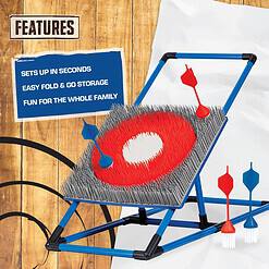 Eastpoint Axe Throw & Lawn Dart Target Sets - Bristle Axe Throwing Target & 2-in-1 Combo Backyard Game