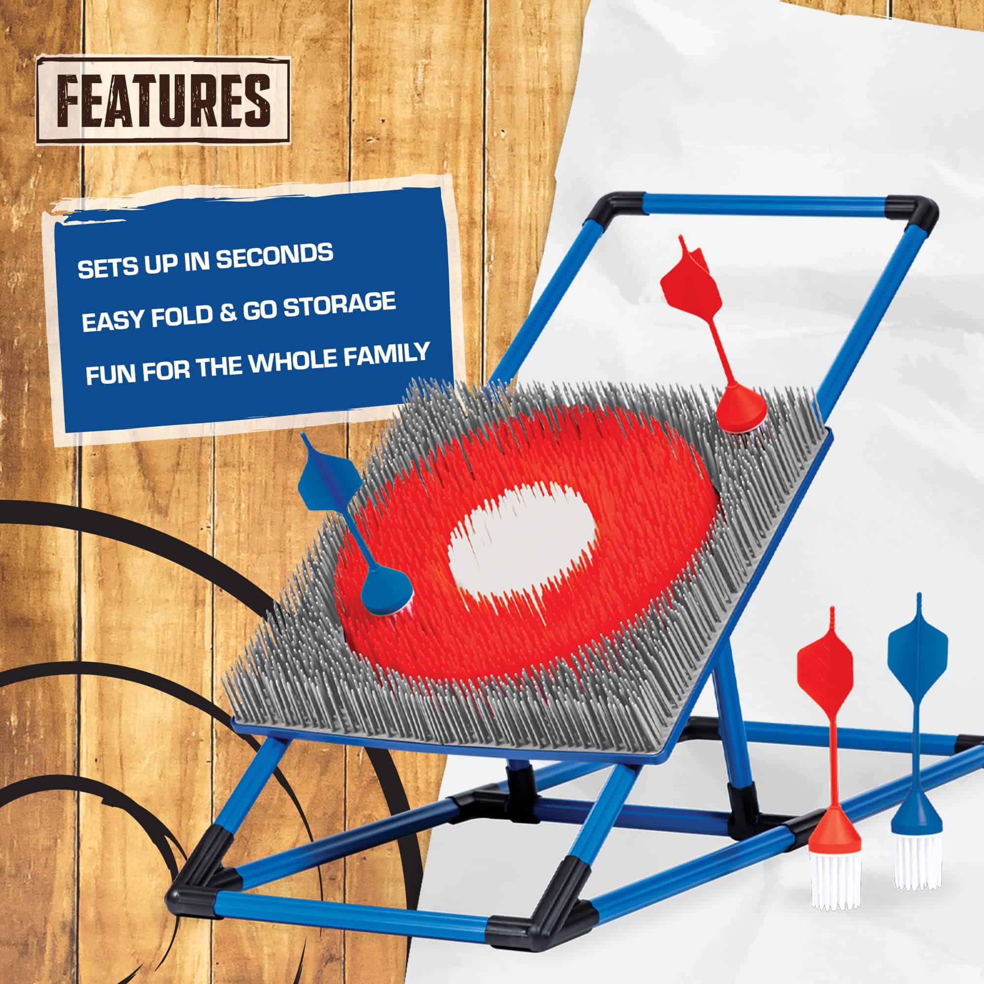 Eastpoint Axe Throw & Lawn Dart Target Sets - Bristle Axe Throwing Target & 2-in-1 Combo Backyard Game