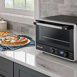 KitchenAid KCO128BM Digital Countertop Oven with Air Fry & Pizza Stone, Black Matte