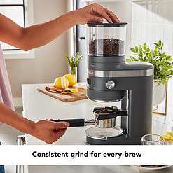 KitchenAid KCG8433DG Burr Coffee Grinder - Matte Charcoal Grey, 10 Oz