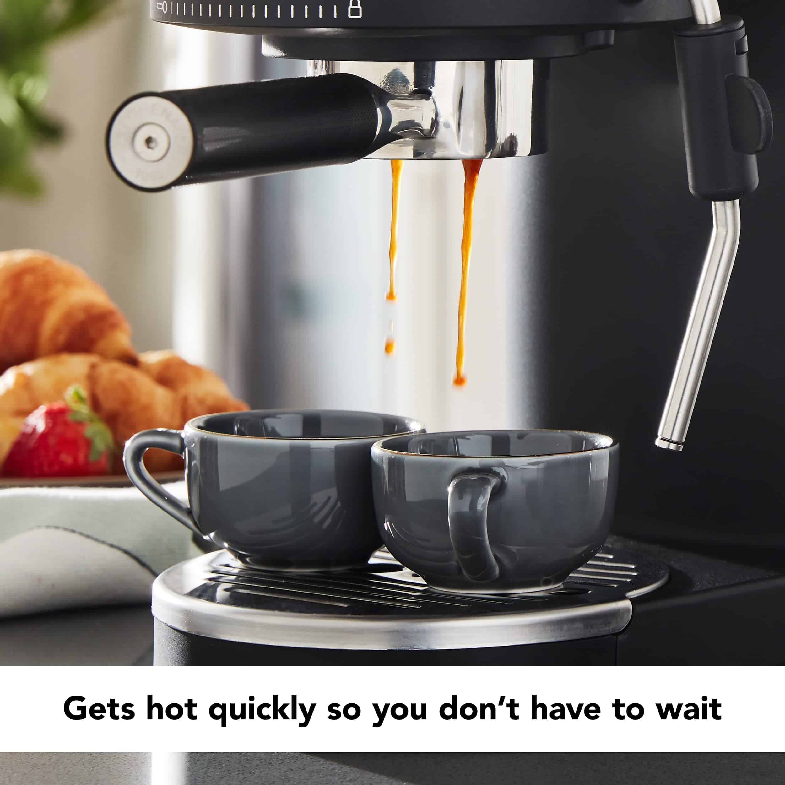 KitchenAid KES6403BM Semi-Automatic Espresso Machine, Black Matte, 1.4 Liters