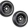 eCustomRim 2-Pack Trailer Tire On Black Wheel Modular Rim ST205/75D15 LRC 5 Lug On 4.5 15 x 5