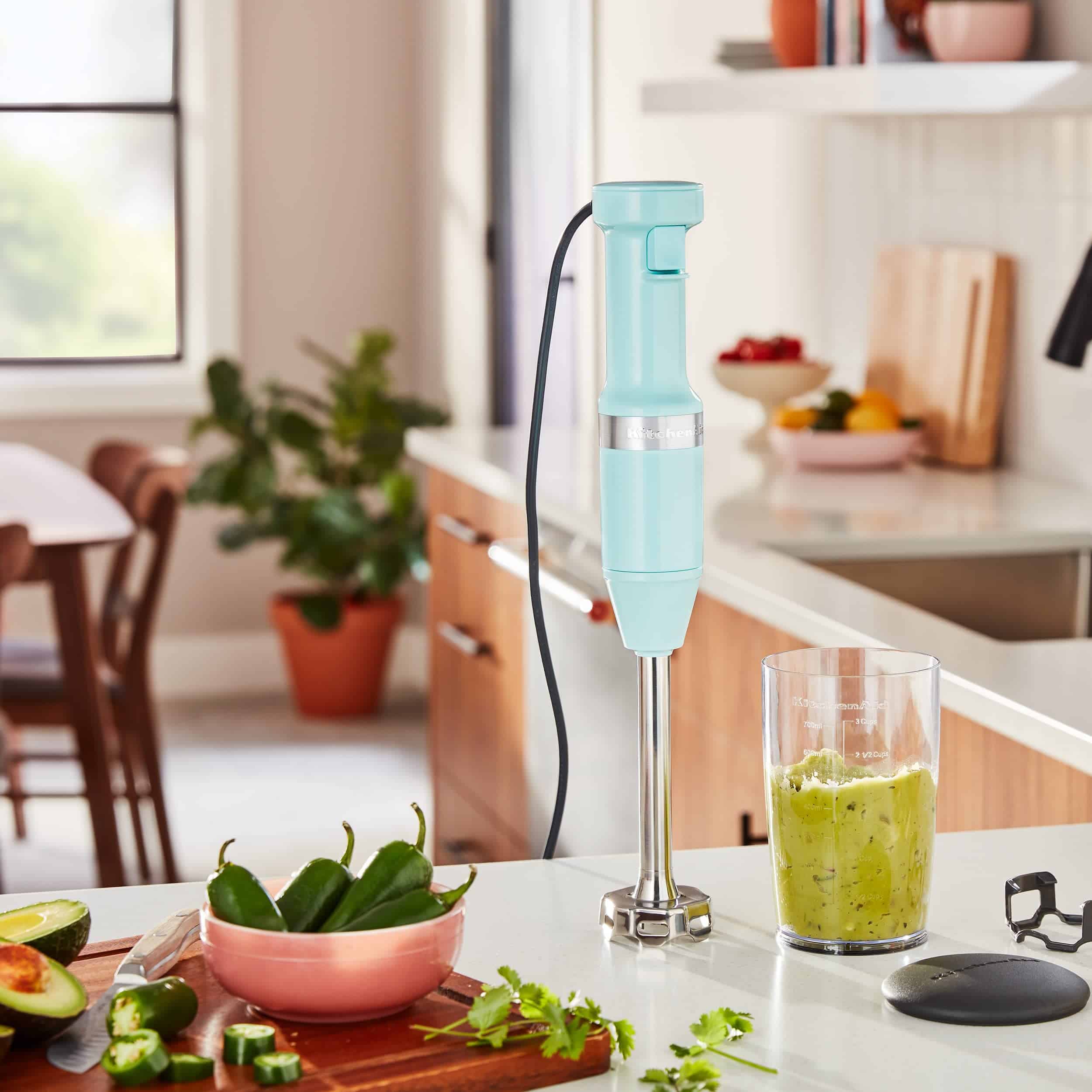 KitchenAid Variable Speed Corded Hand Blender KHBV53, Ice Blue