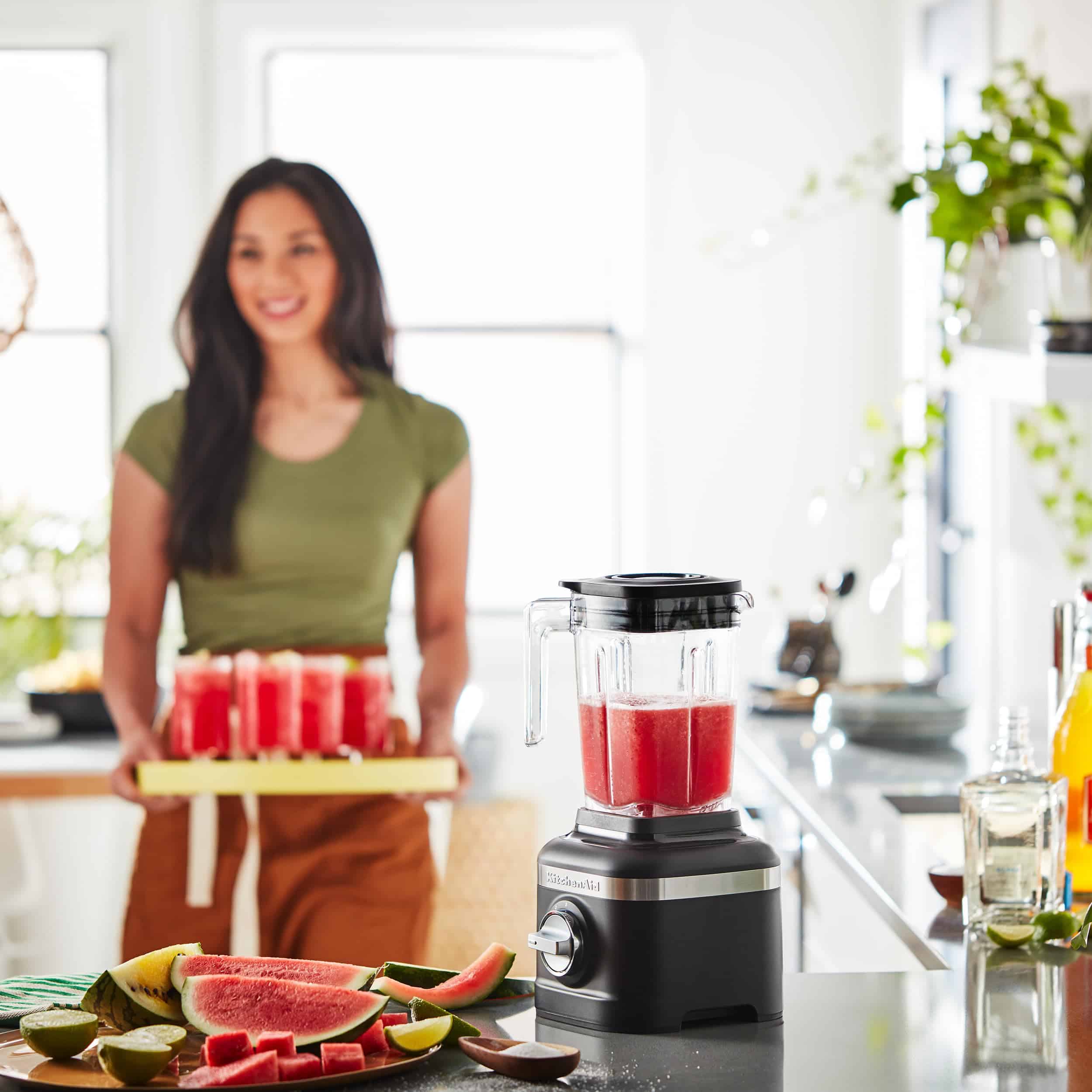 KitchenAid K150 3 Speed Ice Crushing Blender with 2 Personal Blender Jars - KSB1332Y, Black Matte, 48 oz