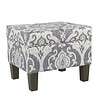 Homepop Home Decor, Upholstered Modern Rectangular Storage Ottoman, Suri Blue