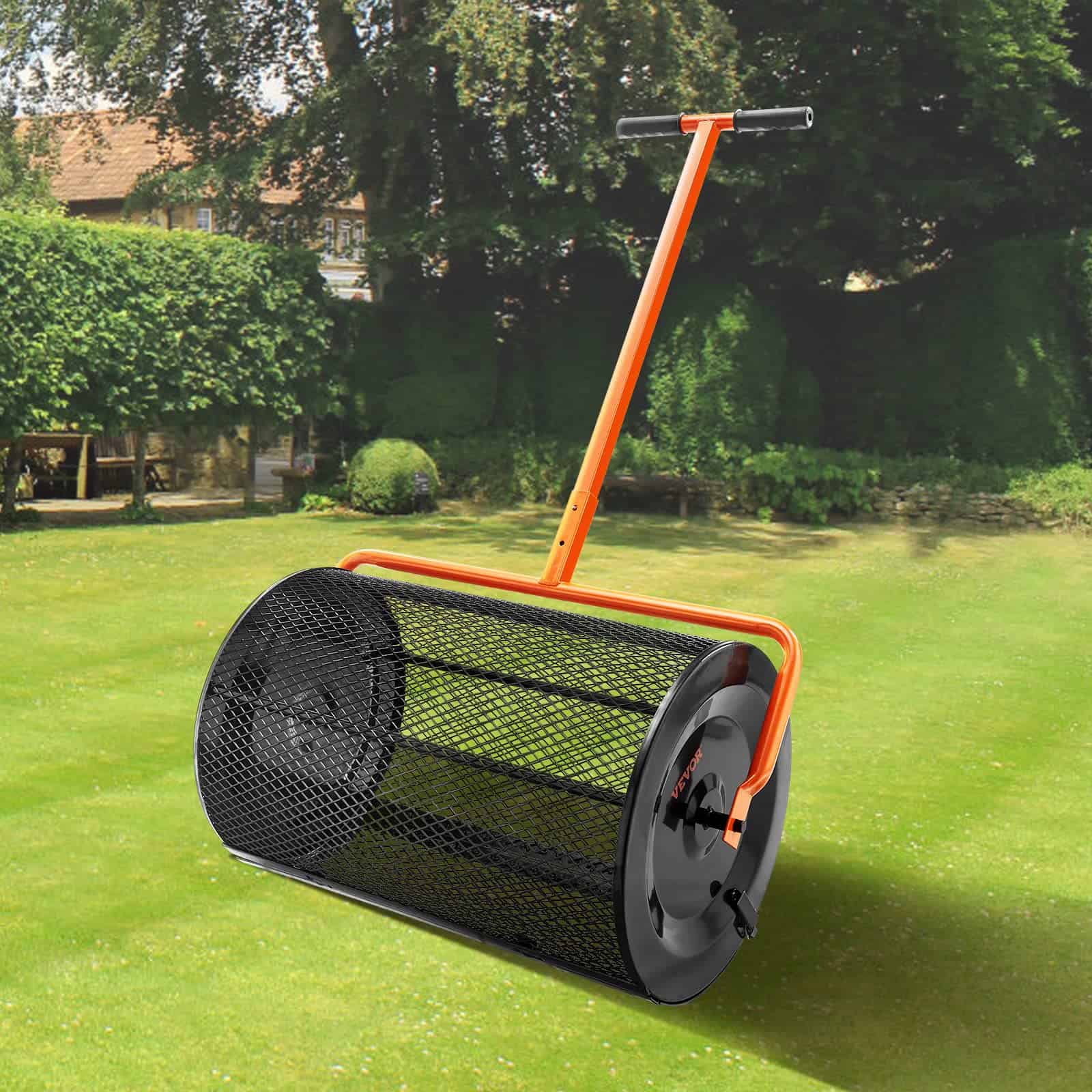 VEVOR Compost Spreader, 24.4-25.6" Height Adjustable Handle, 24" Wide