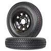 ECustomRim 2-Pack Mounted Trailer Tire Black Spoke Wheel Rim ST175/80D13 C 175/80D13 13 5-4.5