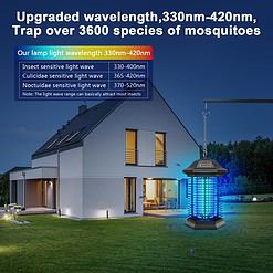 AMUFER Bug Zapper Mosquito Zapper for Outdoor & Indoor, 2 Safety Protection Technologies