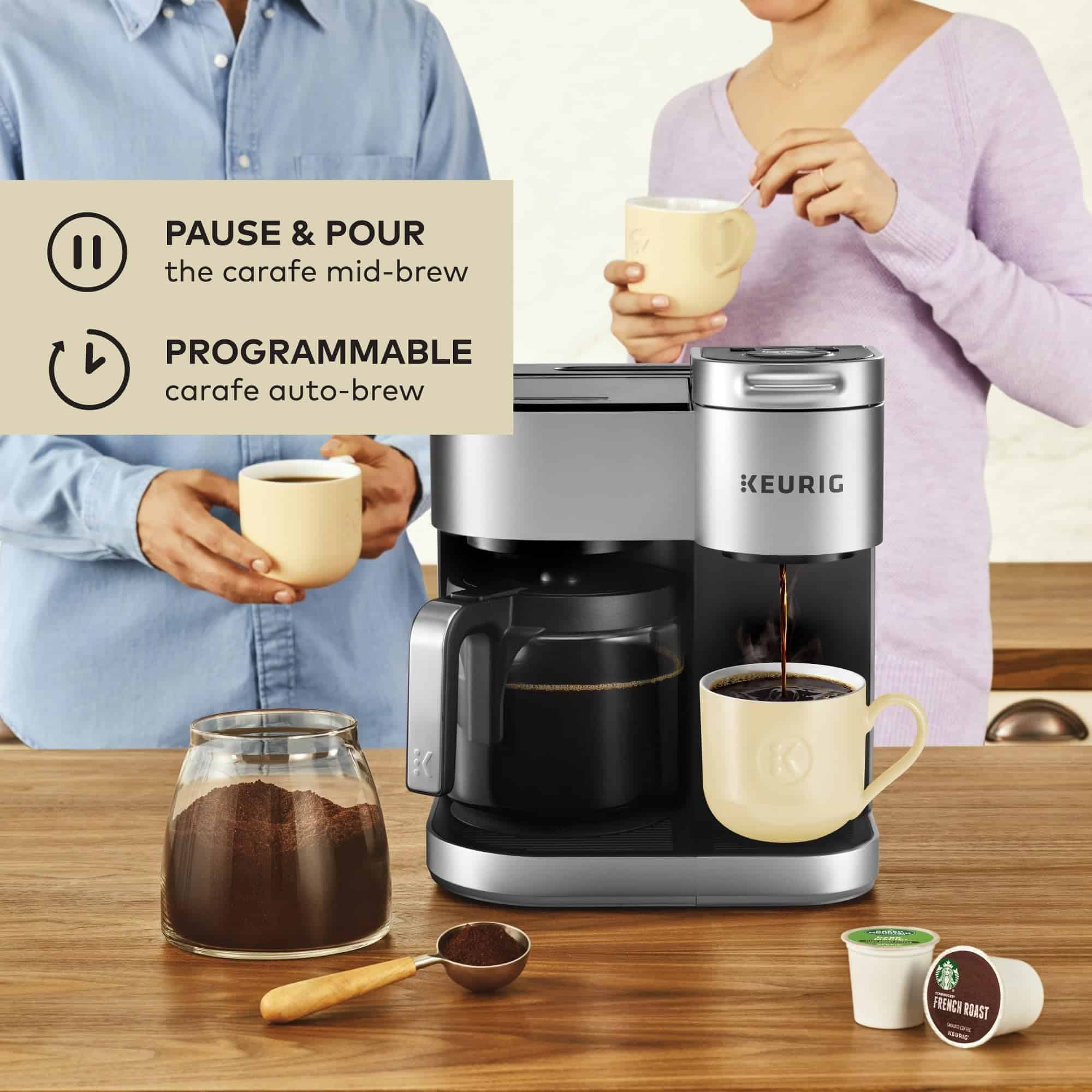 Keurig K-Duo Special Edition Single Serve K-Cup Pod & Carafe Coffee Maker, Silver