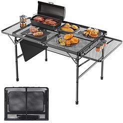 WildFinder Folding Table with 2 Wing Panels, Black