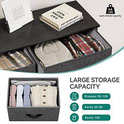 YITAHOME Dresser for Bedroom, Fabric Dresser with 8 Drawers, Tall Dresser, Chest of Drawers for Closet