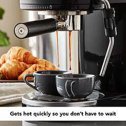 KitchenAid KES6503OB Metal Semi-Automatic Espresso Machine, Black, 1.4 Liters