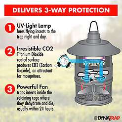 DynaTrap DT160SR Mosquito & Flying Insect Trap – Protects up to 1/4 Acre