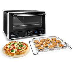 KitchenAid KCO128BM Digital Countertop Oven with Air Fry & Pizza Stone, Black Matte