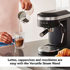 KitchenAid KES6403BM Semi-Automatic Espresso Machine, Black Matte, 1.4 Liters