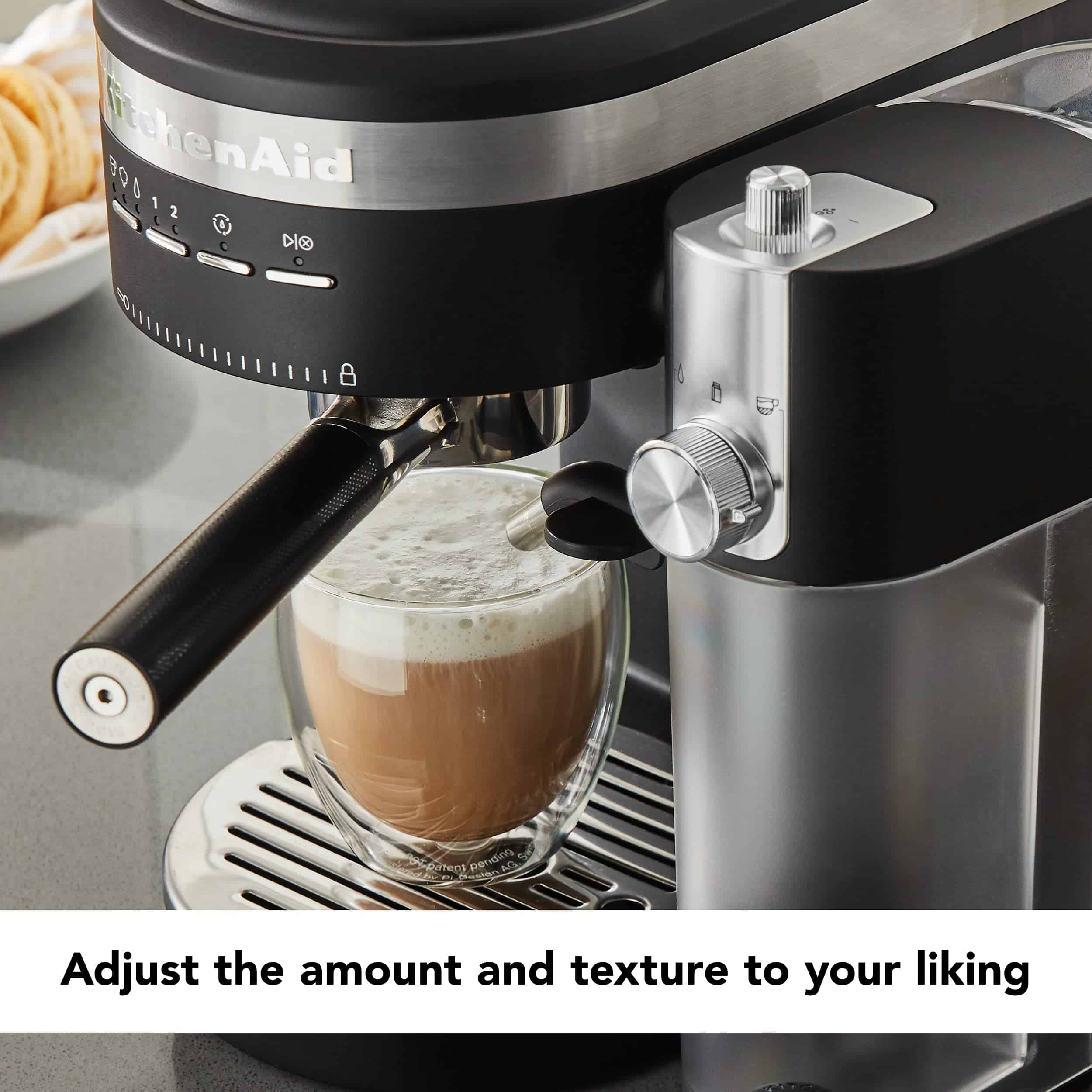KitchenAid KES6404BM Semi-Automatic Espresso Machine and Automatic Milk Frother Attachment, Black Matte