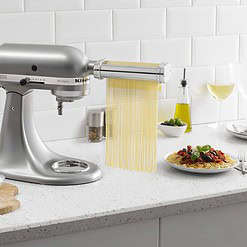 KitchenAid KSMPCA Pasta Cutter Attachment Set (2 Piece), One Size, Silver