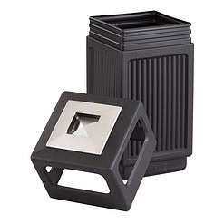 Safco Canmeleon Garbage Can for Indoor and Outdoor Use, Durable & Weather-Resistant Trash Receptacle with Ashtray, 30 Gallons